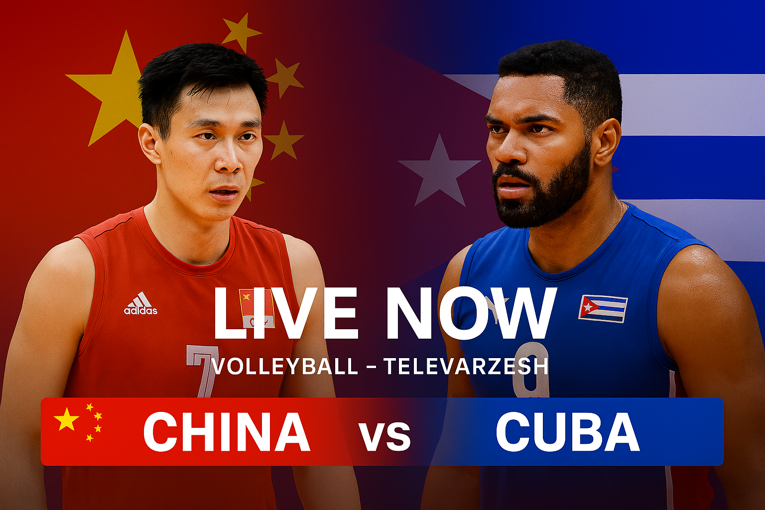 China vs Cuba | Volleyball Live Stream - Televarzesh