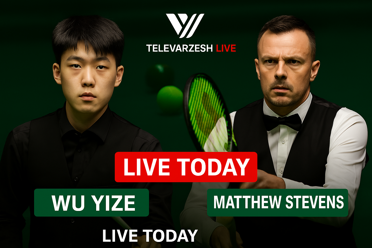 Wu Yize vs Matthew Stevens – Snooker Live on Televarzesh