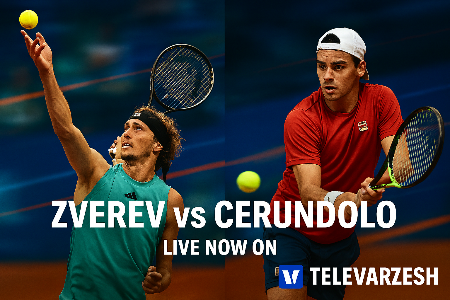 Zverev vs Cerundolo – Tennis Showdown Live on Televarzesh
