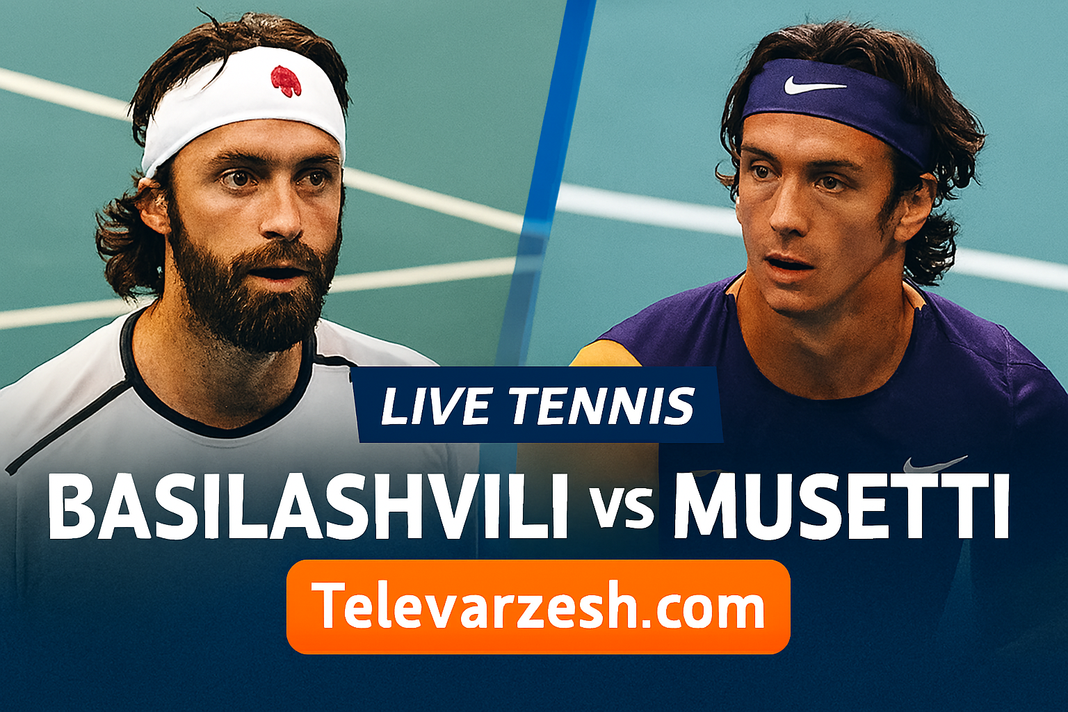 Basilashvili vs Musetti | Tennis Live Stream Televarzesh