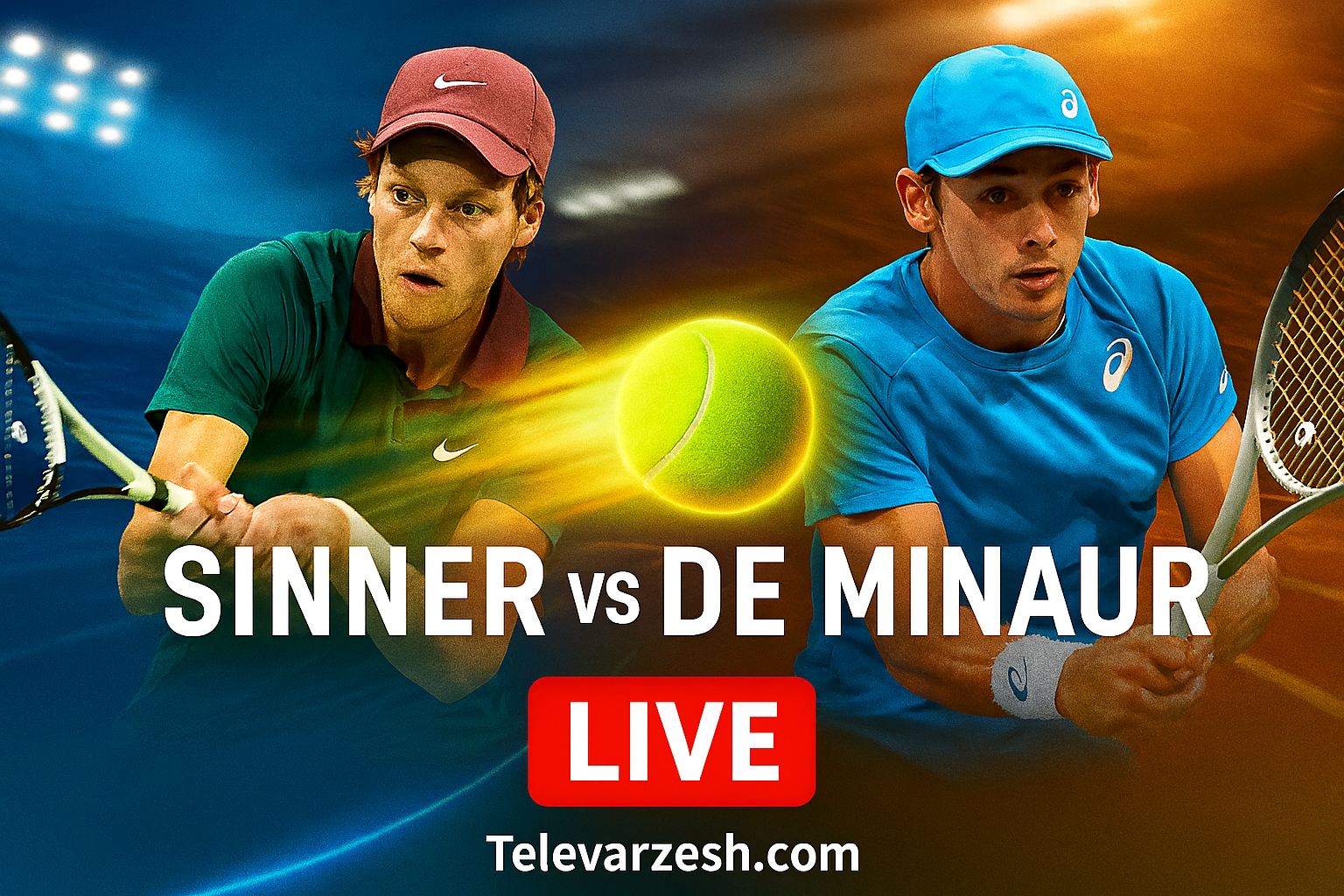 Sinner vs De Minaur | Tennis Live Stream Televarzesh