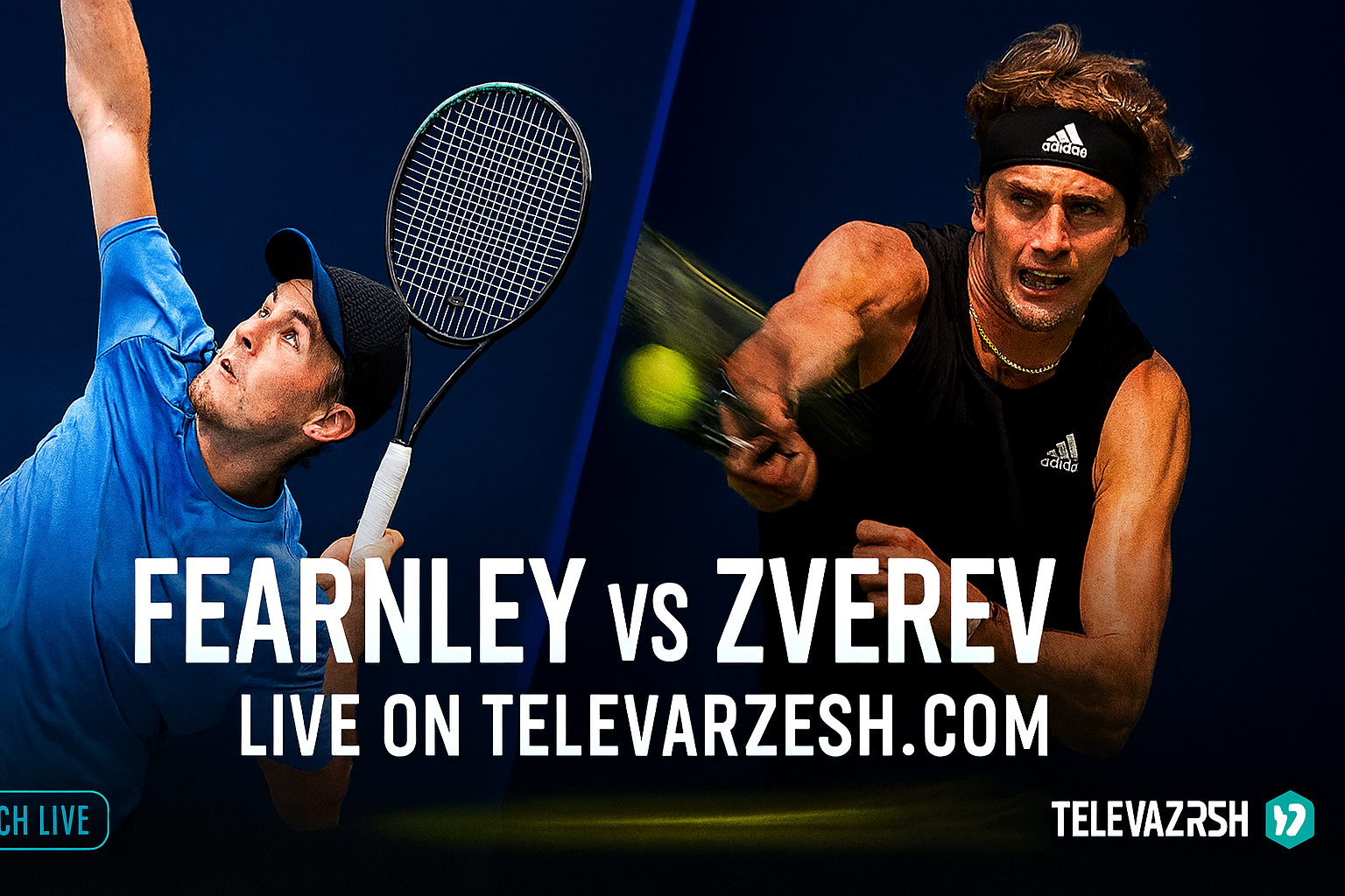 Fearnley vs Zverev – Tennis Live Stream on Televarzesh