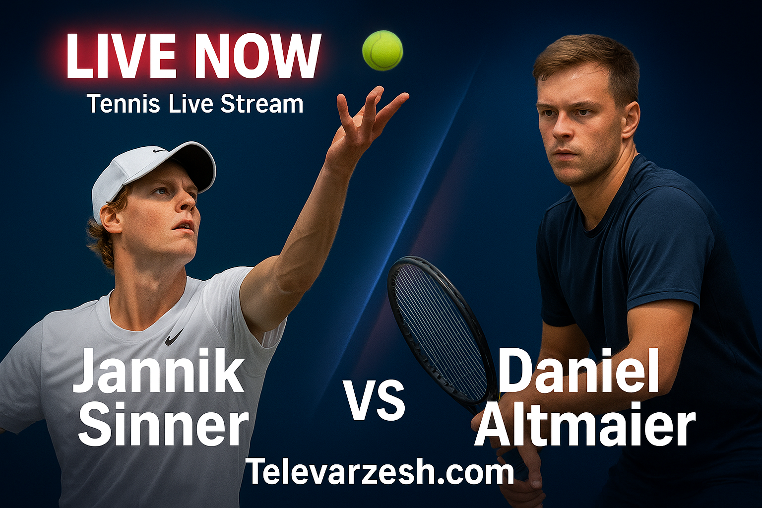 Sinner vs Altmaier | Tennis Live Stream Televarzesh