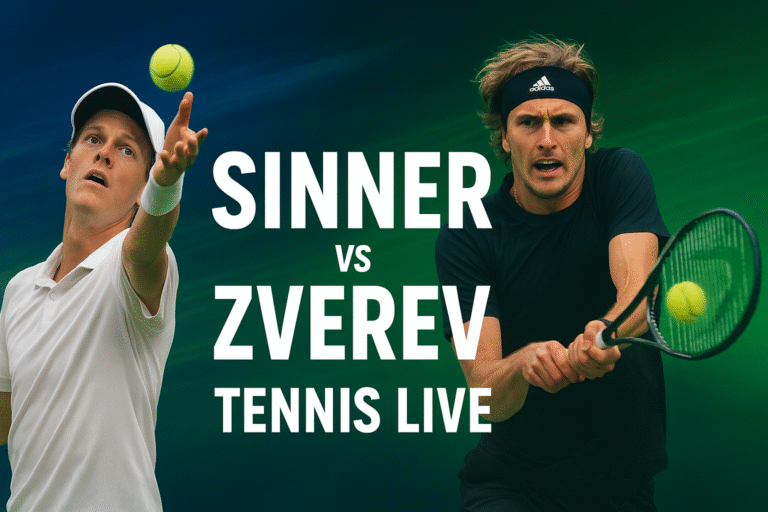 Sinner vs Zverev – Tennis Live Stream on Televarzesh